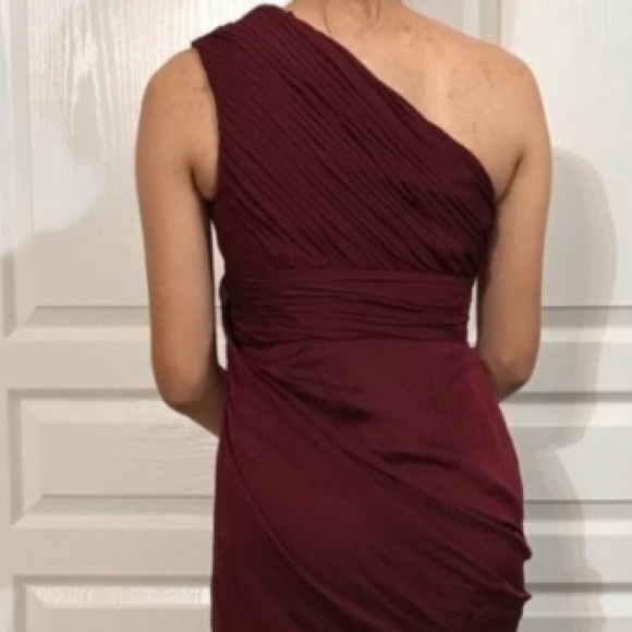 Adrianna Papell one shoulder chiffon long gown - Picture 4 of 9